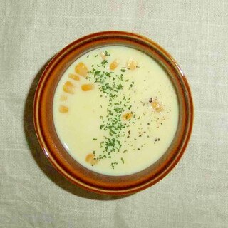 カボチャコーン　豆乳スープ